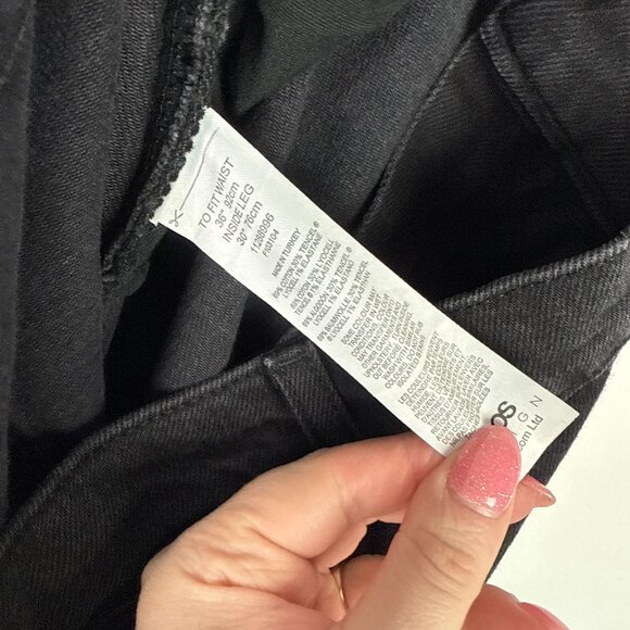 NWOT ASOS Design High Rise '70's Stretch Flare Jeans in Black Plus Size 36 NEW - Picture 8 of 8